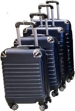 KIT quatro malas de viagem giratória bordo M G GG em ABS 4 rodas