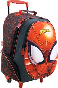 Mala com Rodas Homem Aranha Masked- 8640 - Artigo Escolar Spider-Man, Vermelho